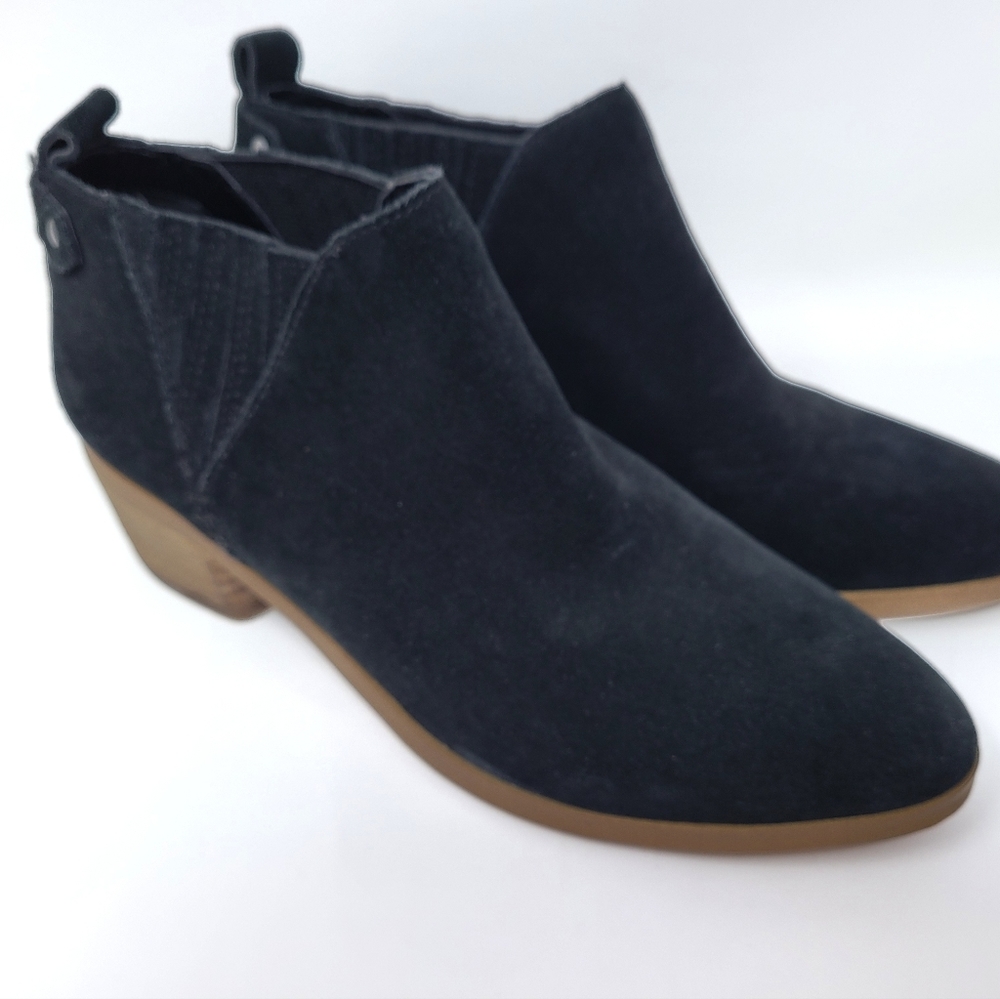 Marc Fisher Wilde Black Suede Leather Ankle Boots Size 6.5